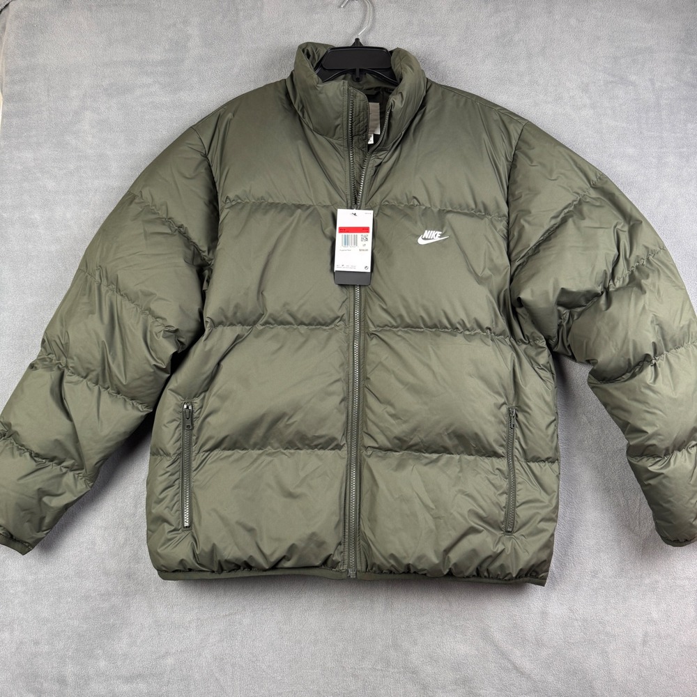 Nike Sportswear Therma-FIT Puffer Jacket Mens Large Rough Green IB2975-355 NEW